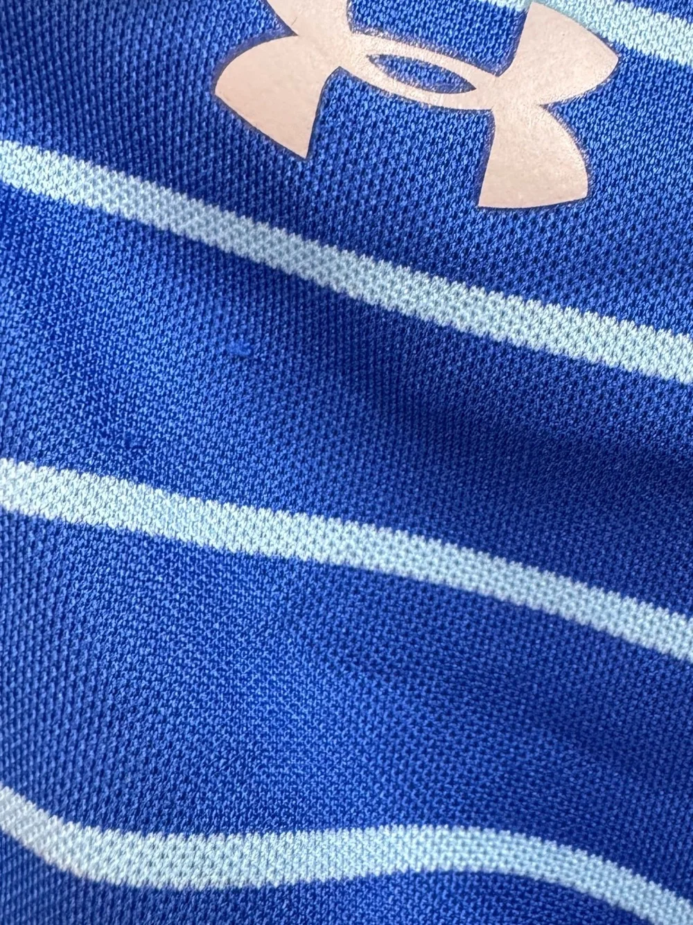 Under Armour Royal Blue & White Striped Polo Baby Bodysuit